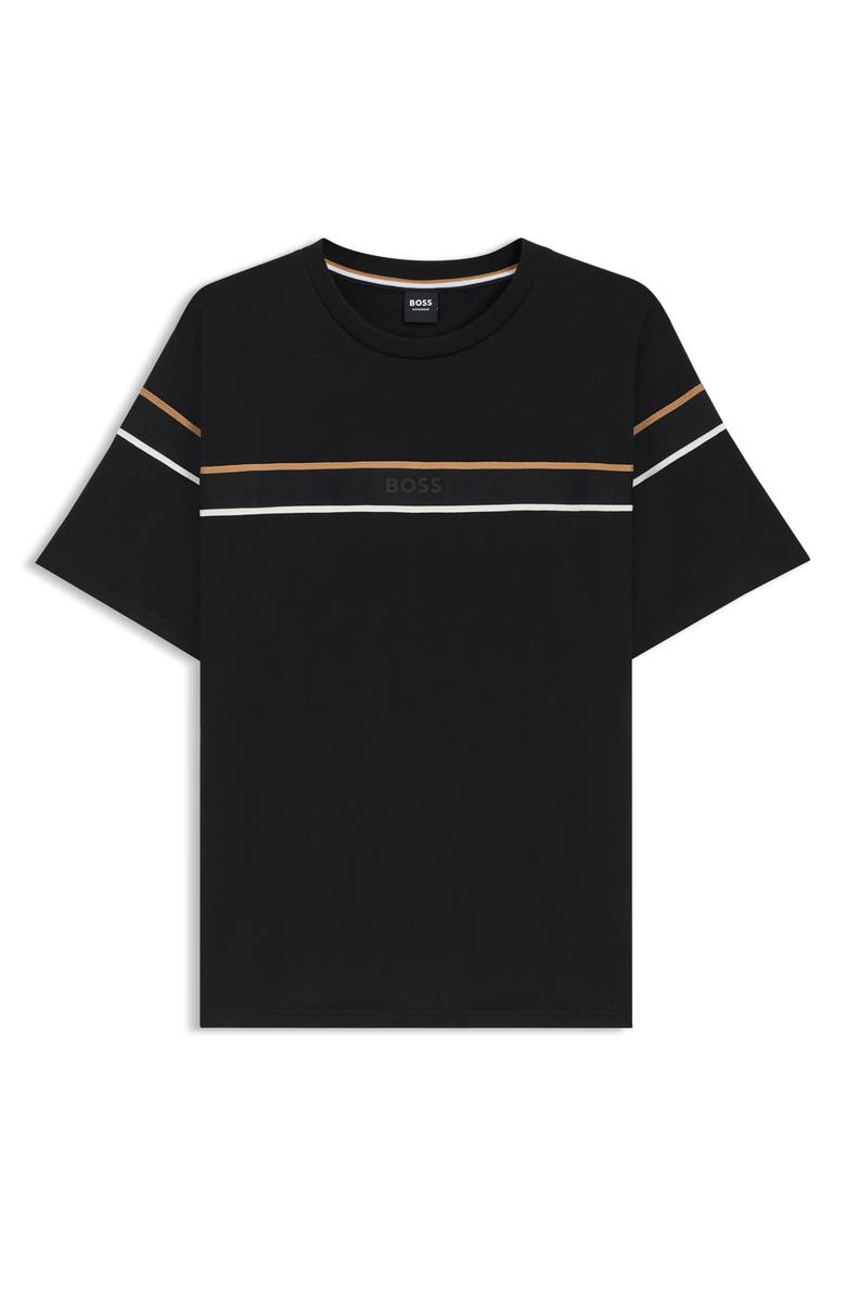 BOSS Iconic Stripe T-Shirt, Alternate, color, Black
