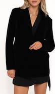 Petal & Pup Clive Two-Button Velvet Blazer