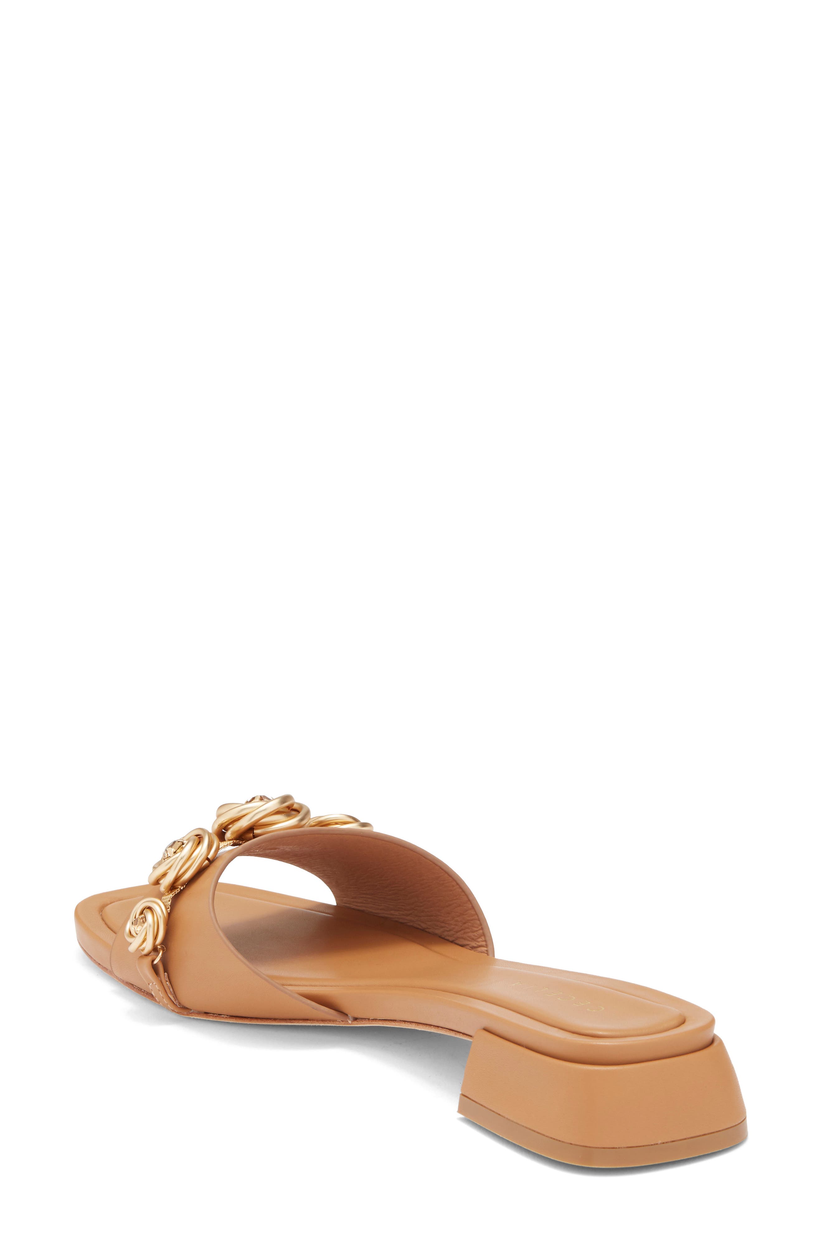 Cecelia New York Bonnie Slide Sandal, Alternate, color, Gold Rose