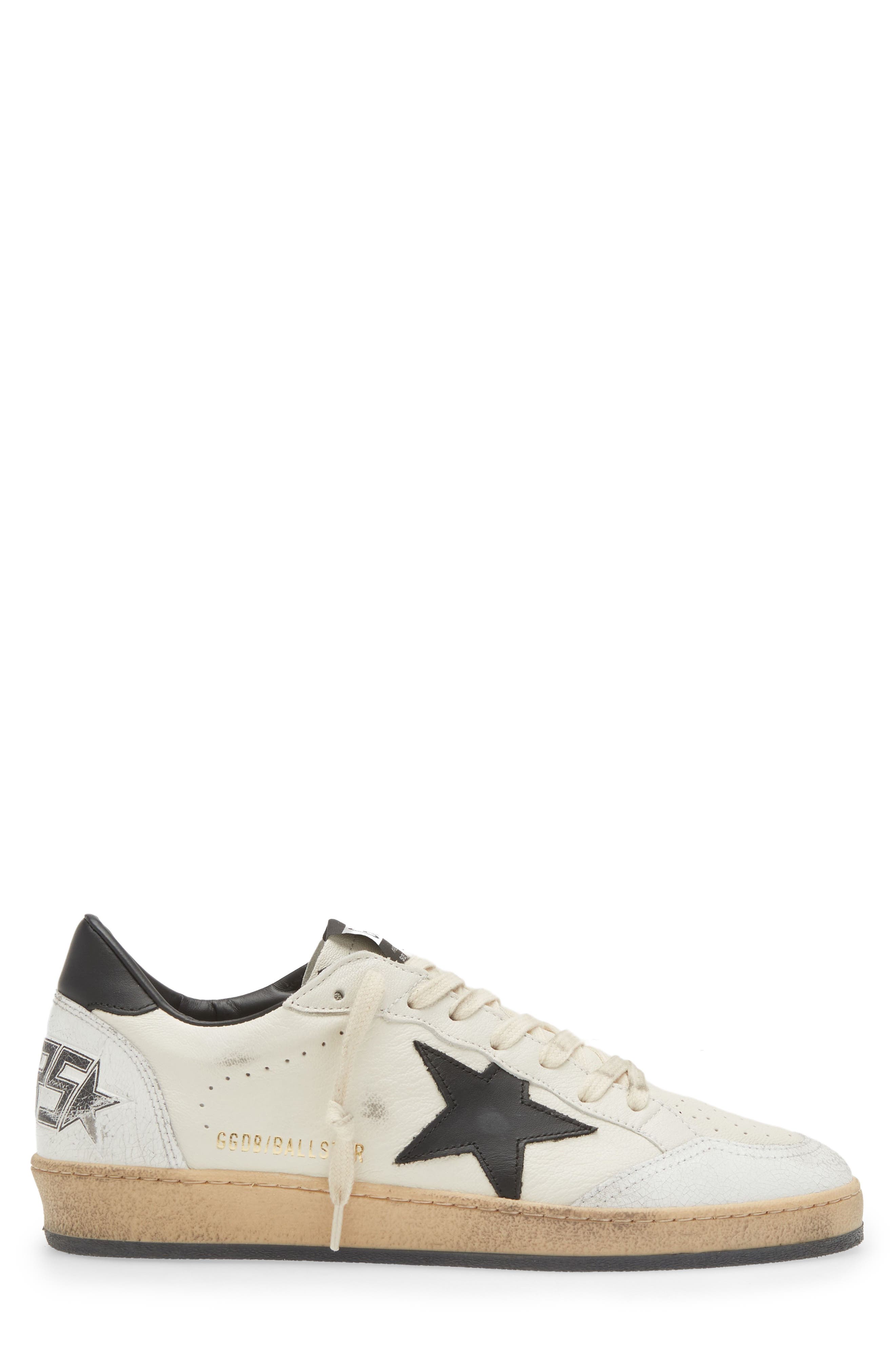 Golden Goose Ball Star Low Top Sneaker, Alternate, color, White/ Black