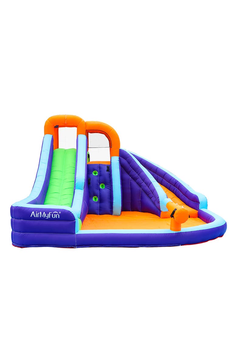 Coconut Outdoor Double Slide Water Park with Climbing, Main, color, Multi