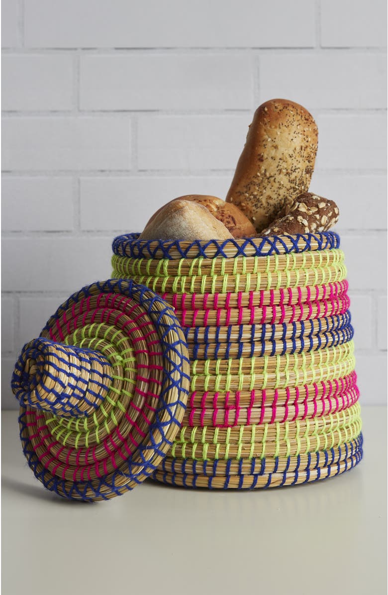 Verve Culture Moroccan Bread Basket - Flat Lid, Alternate, color, 