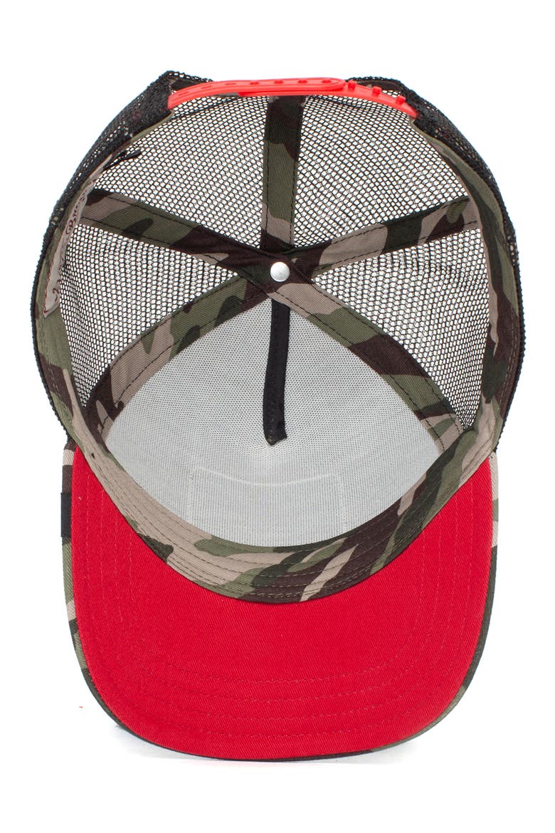 The Rooster Patch Trucker Hat, Alternate, color, CAMOUFLAGE