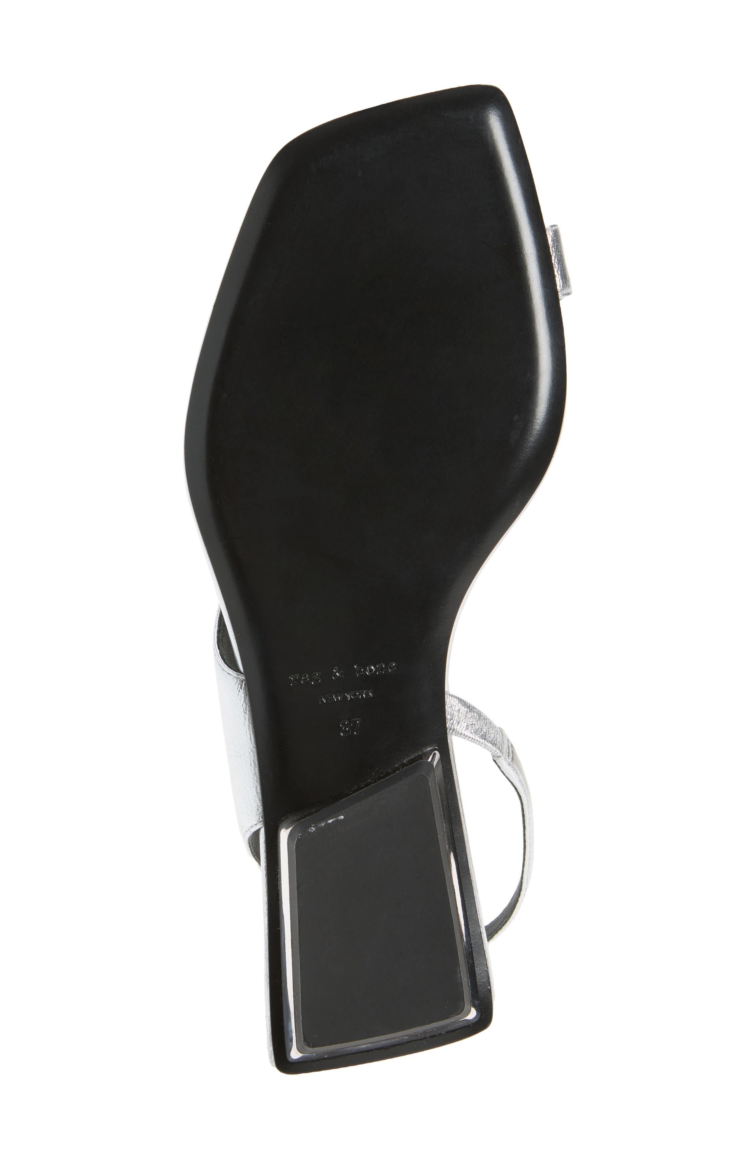 rag & bone Live Flat Sandal, Alternate, color, Silver
