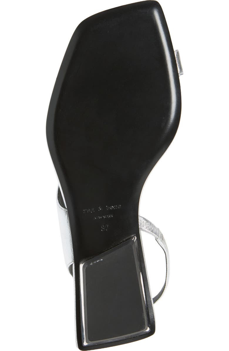 rag & bone Live Flat Sandal, Alternate, color, Silver