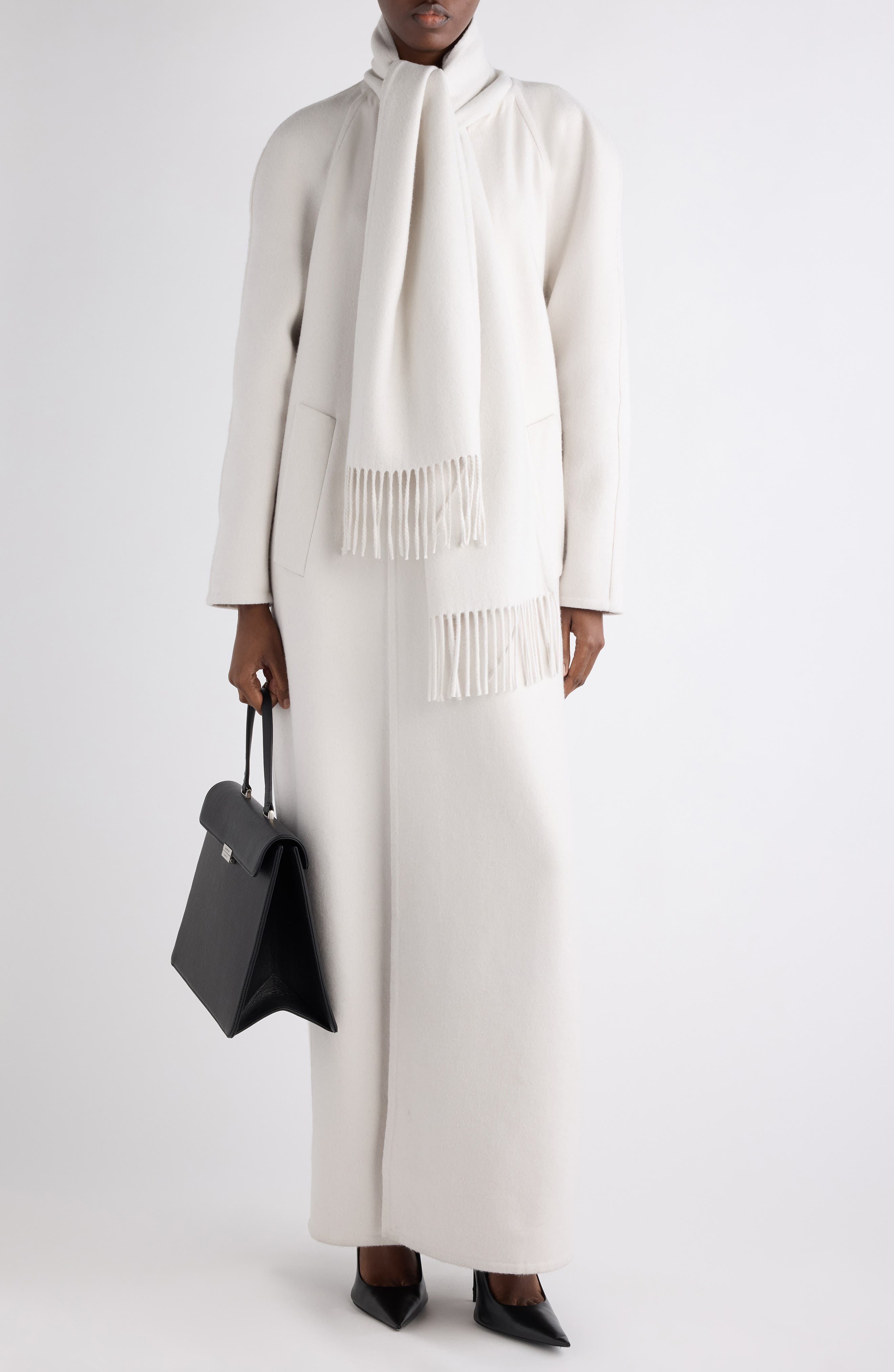 Scarf Cashmere Maxi Coat - image 2