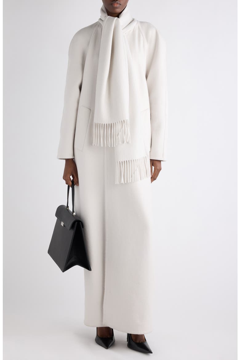 Scarf Cashmere Maxi Coat, Alternate, color, 9020 CREAM
