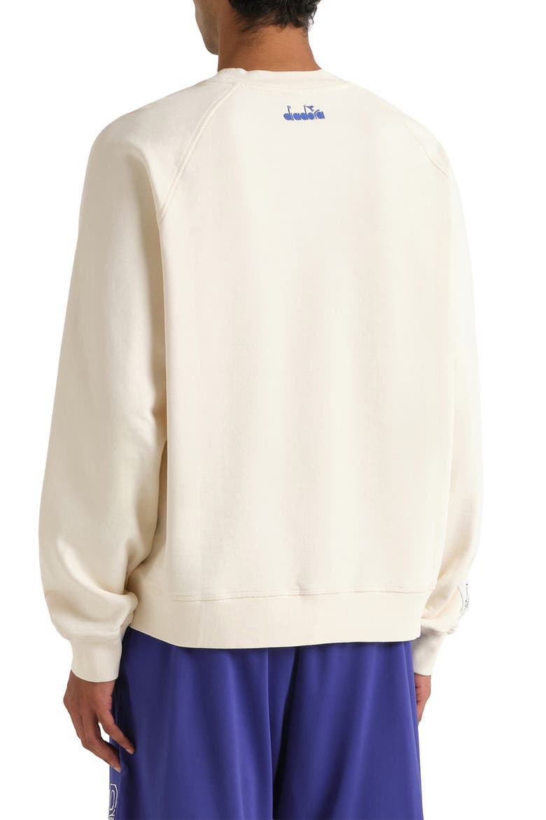 Legacy Embroidered Fleece Sweatshirt, Alternate, color, WHITE ALYSSUM