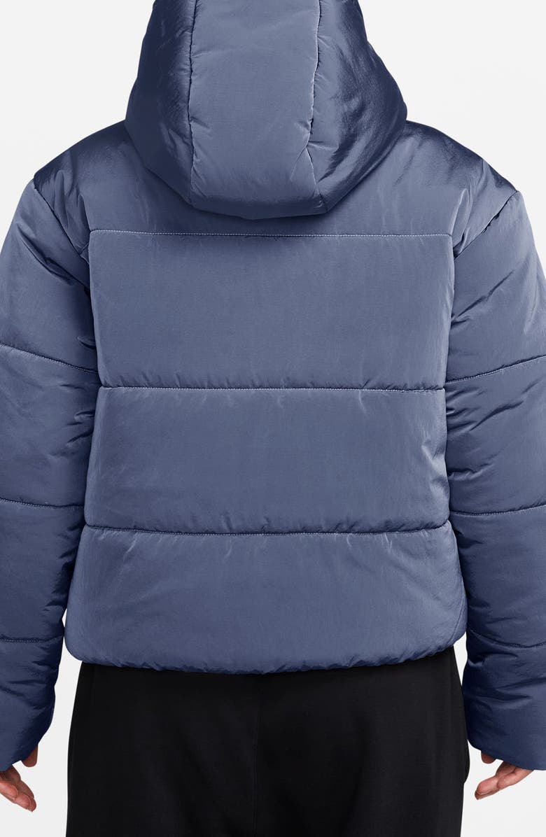 Nike Sportswear Therma-FIT Water Resistant Hooded Puffer Jacket, Alternate, color, World Indigo/ White