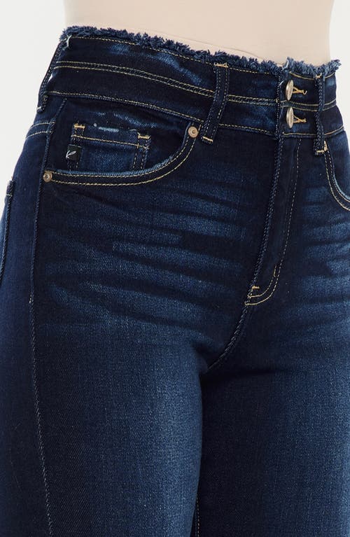 Kancan Morgan High Rise Flare Jeans In Blue