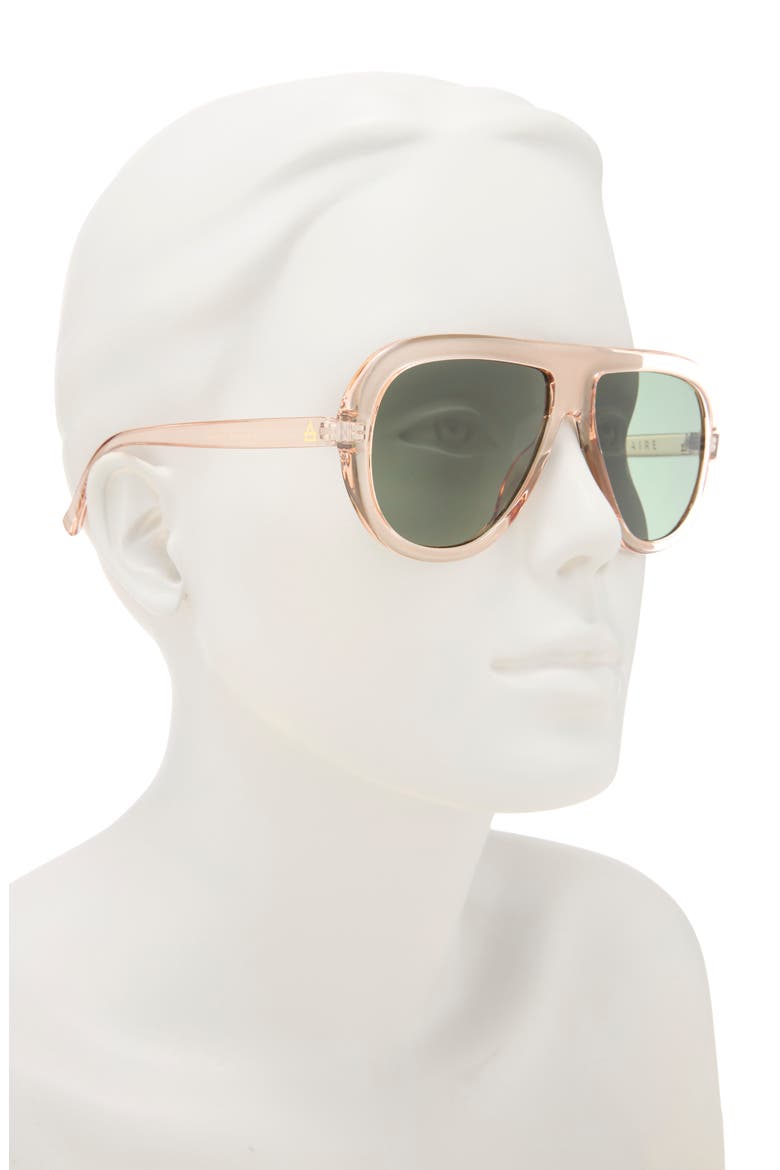 Cadent 54mm Aviator Sunglasses, Alternate, color, STONE / GREEN MONO