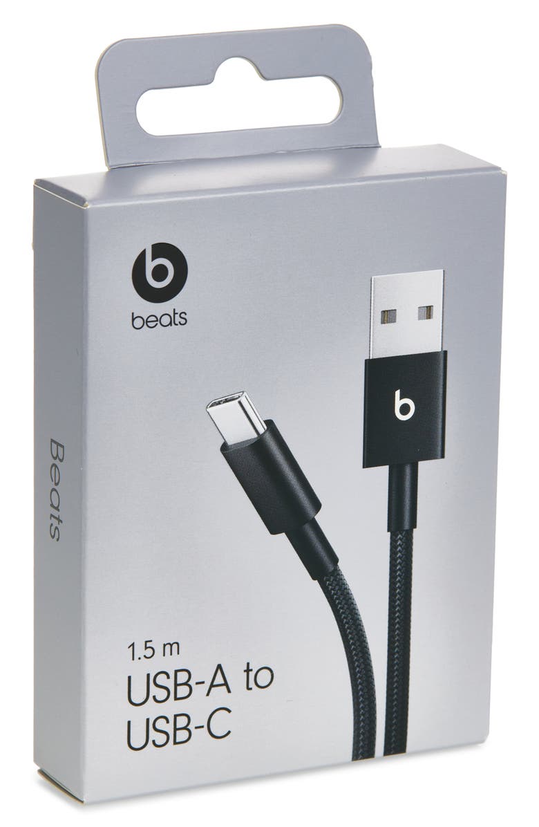 Beats by Dr. Dre<sup>™</sup> USB-A to USB-C Woven Cable, Alternate, color, Black