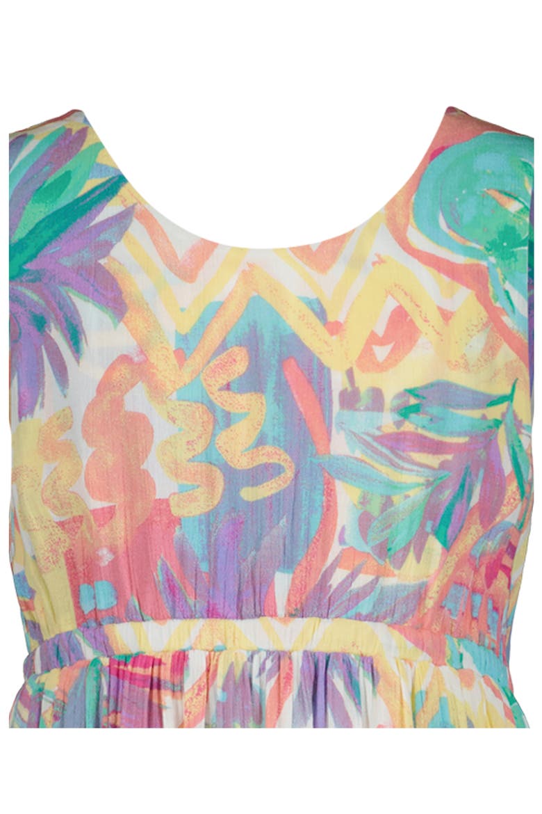 Kids' Palm Print Sundress, Alternate, color, COCONUT MILK