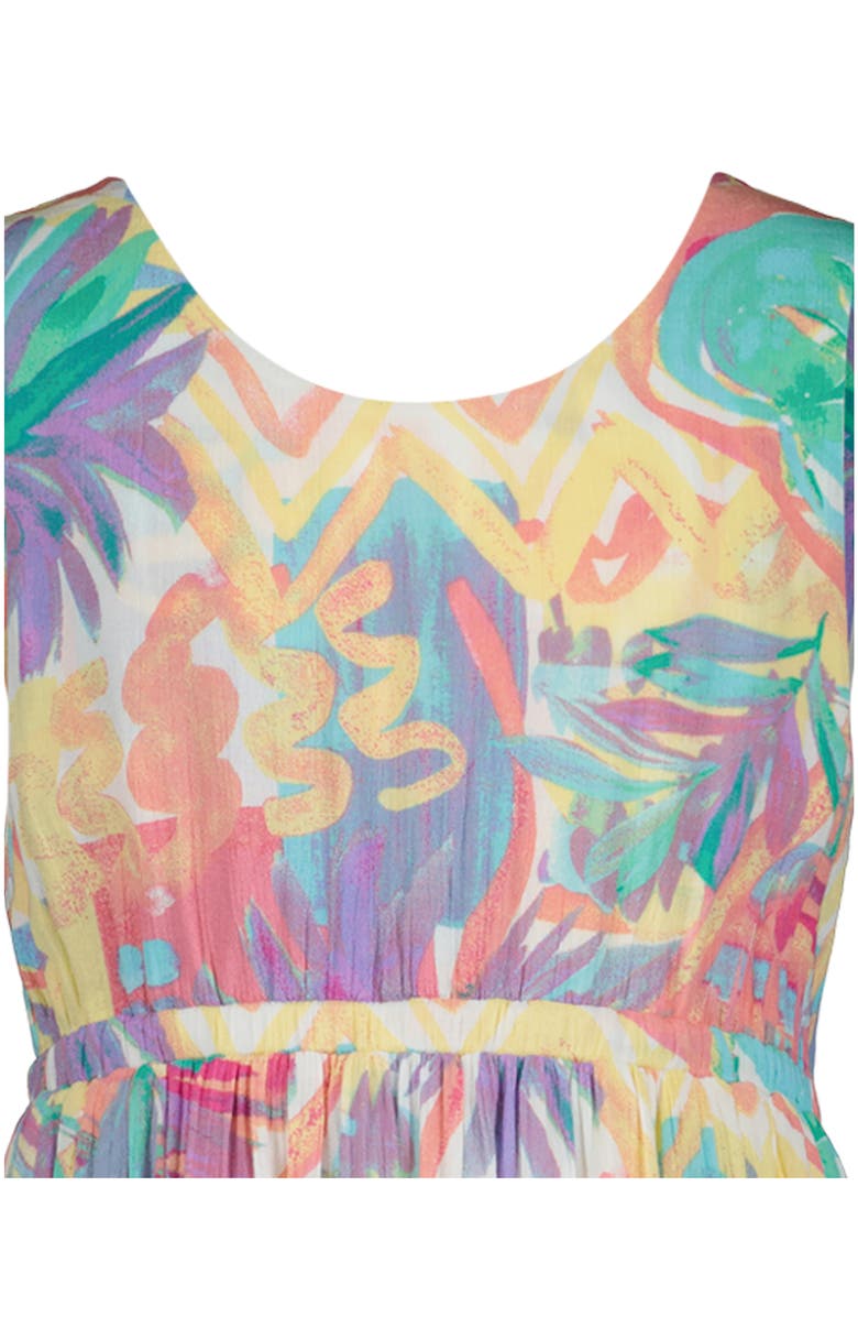 Roxy Kids' Palm Print Sundress, Alternate, color, Coconut Milk