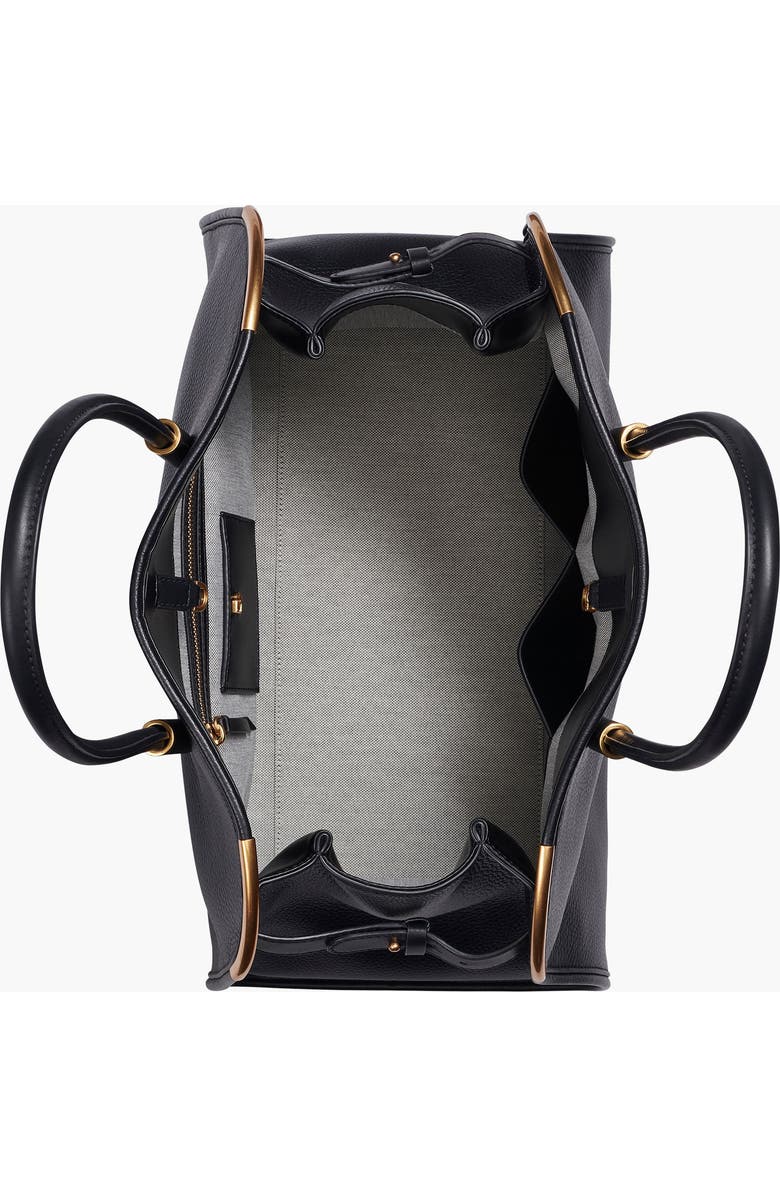 Donna Karan New York Satin Oversized Tote, Alternate, color, Black/Gold