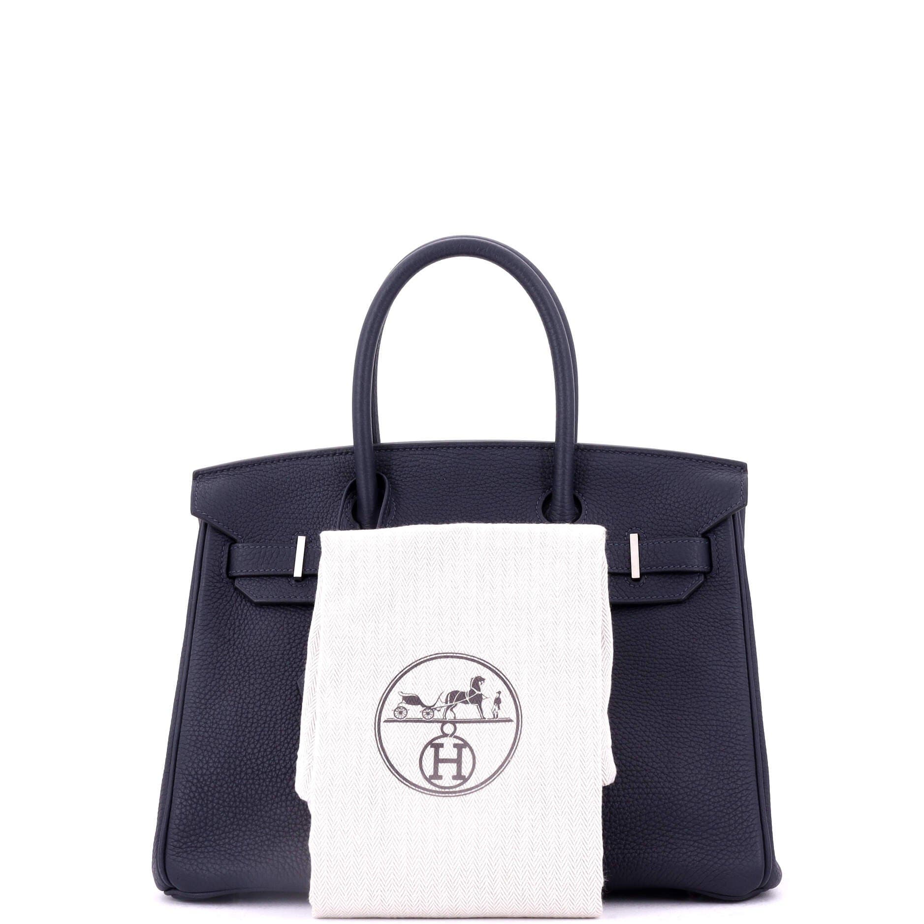 Pre-Owned Hermes Birkin Handbag Verso Togo with Palladium Hardware 30, Alternate, color, Verso - Bleu Nuit/Rose Pourpre