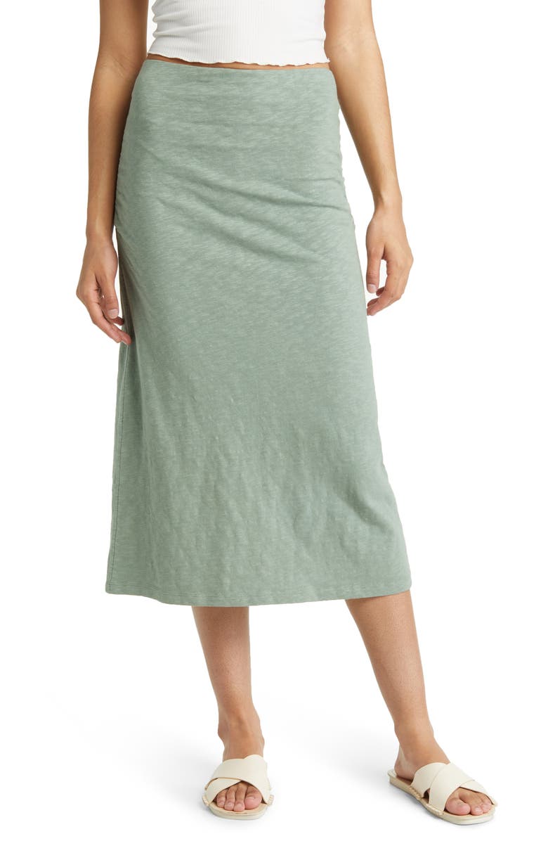 Caslon<sup>®</sup> Softly Ruched Skirt, Main, color, 