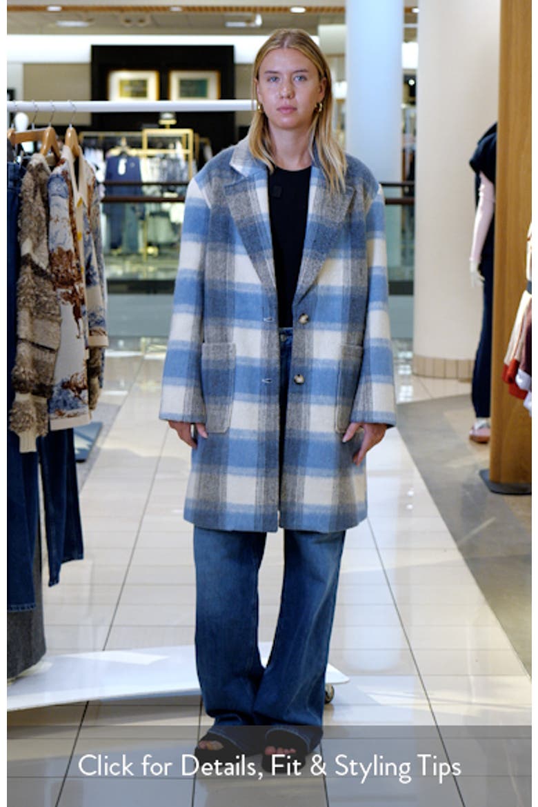 Geneva Brushed Plaid Coat video