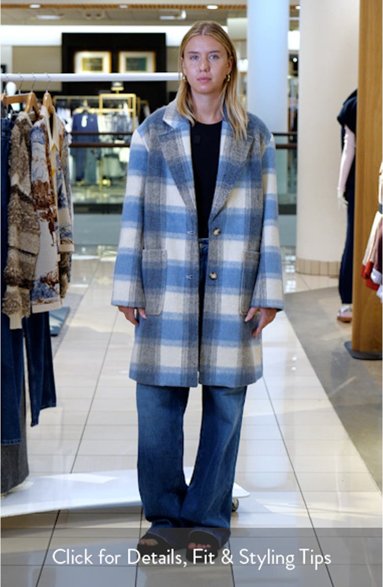 Geneva Brushed Plaid Coat, sales video thumbnail