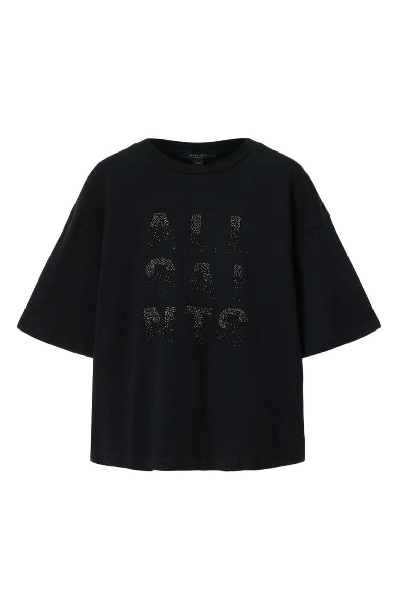 AllSaints Stacks Amelie T-Shirt, Alternate, color, Black