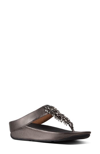 Fitflop Rumba Beaded Fringe Wedge Sandal