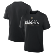 FANATICS Men's Fanatics Black Vegas Golden Knights Authentic Pro Primary T-Shirt