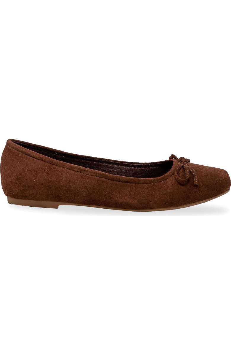 CHASE AND CHLOE Bow Ballet Flat, Alternate, color, Brown