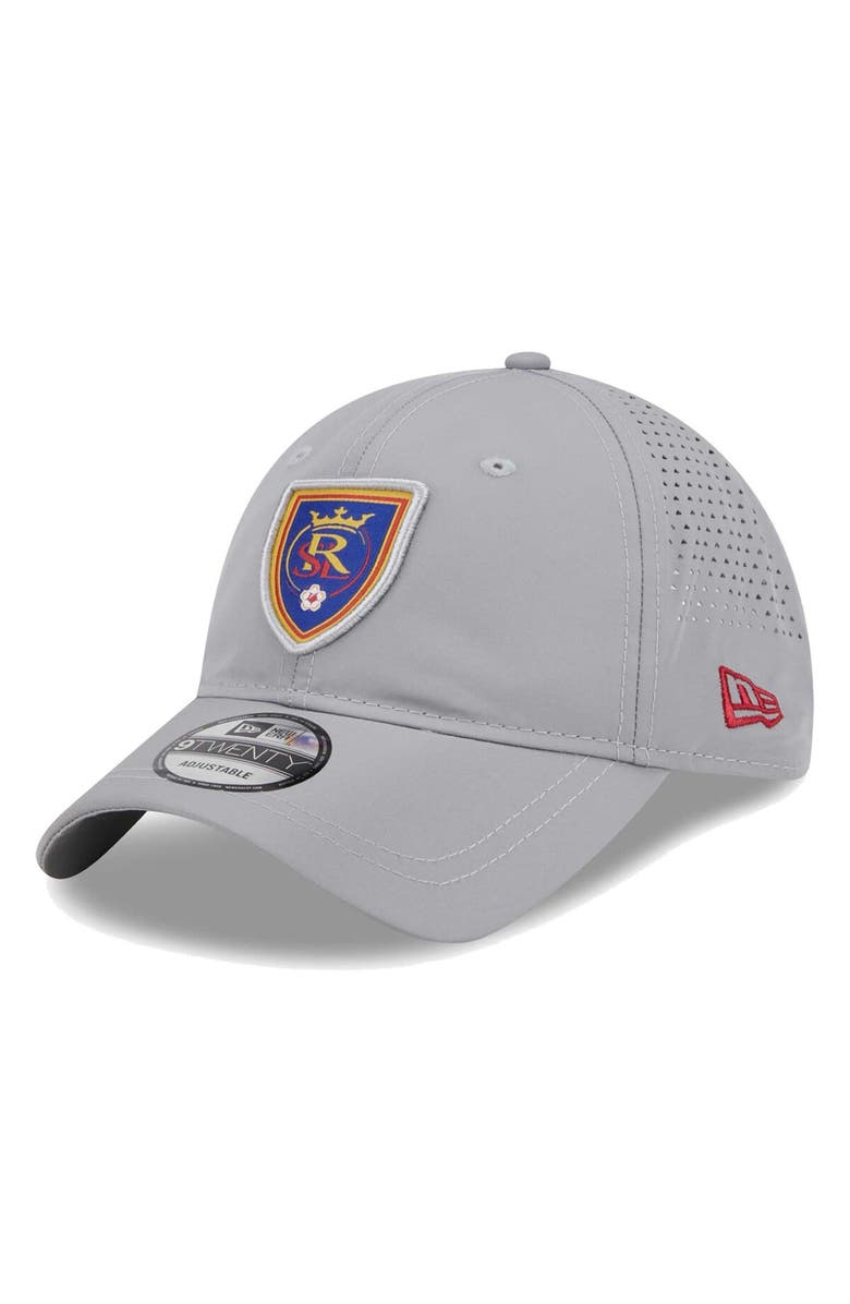 New Era Men's New Era Gray Real Salt Lake Active 9TWENTY Adjustable Hat, Main, color,