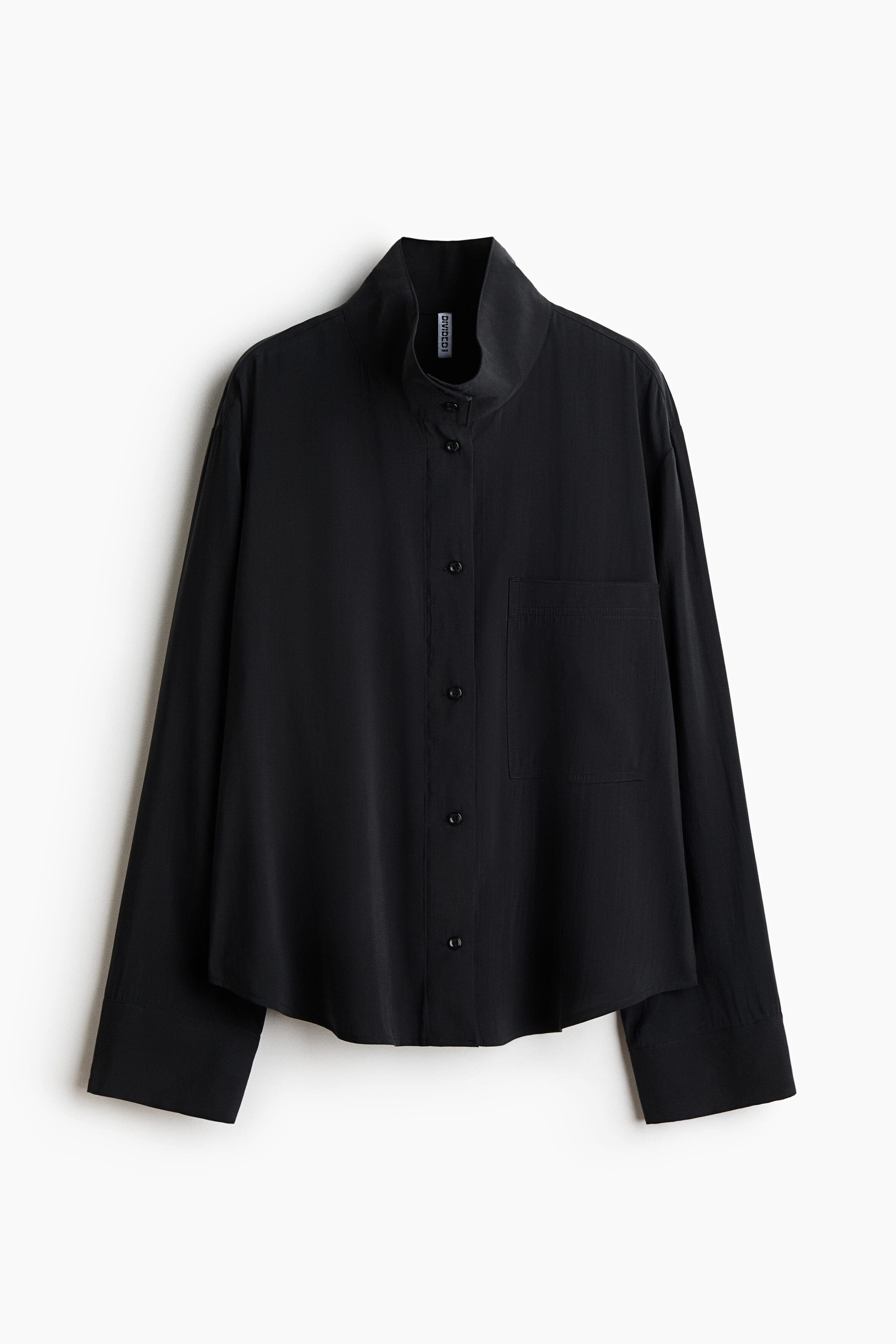 H&M Oversized Shirt With Stand-Up Collar (Women) | Nordstrom