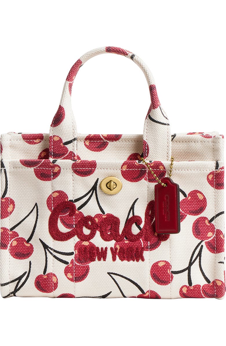 COACH Cargo Tote Bag 20 With Cherry Print, Main, color,