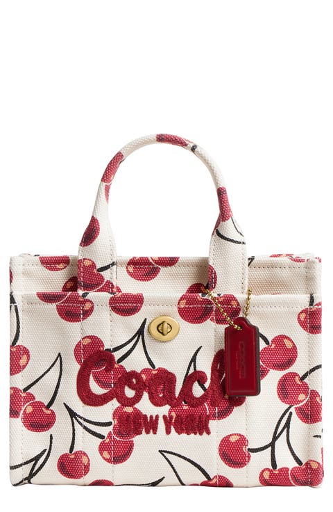 Cargo Tote Bag 20 With Cherry Print