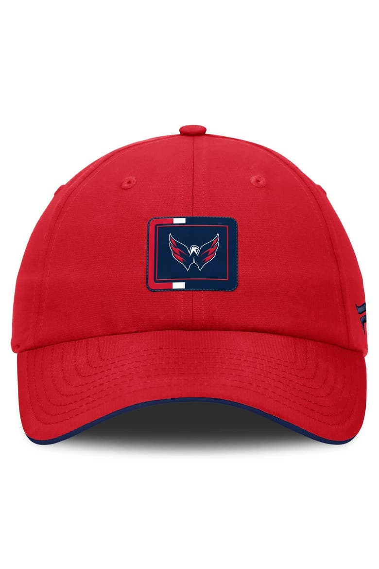 Men's Fanatics Red/Navy Washington Capitals Authentic Pro Ripstop Adjustable Hat, Alternate, color, Red