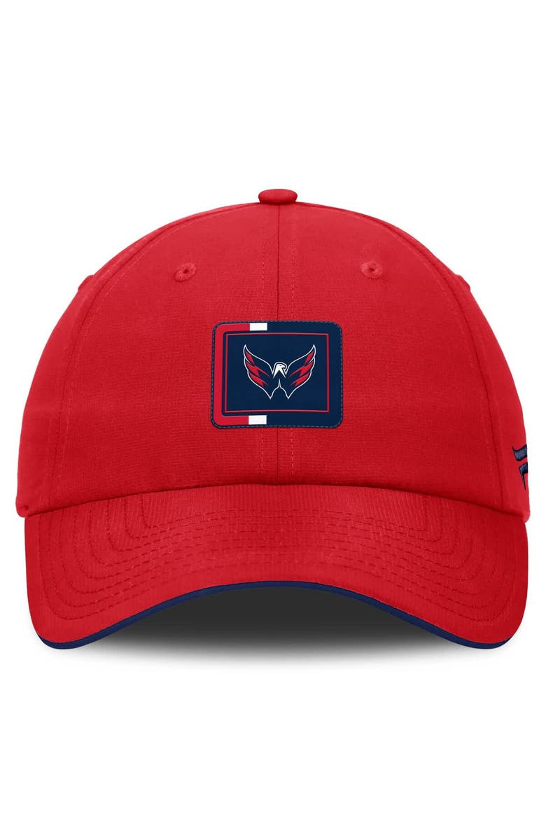 FANATICS Men's Fanatics Red/Navy Washington Capitals Authentic Pro Ripstop Adjustable Hat, Alternate, color, Red