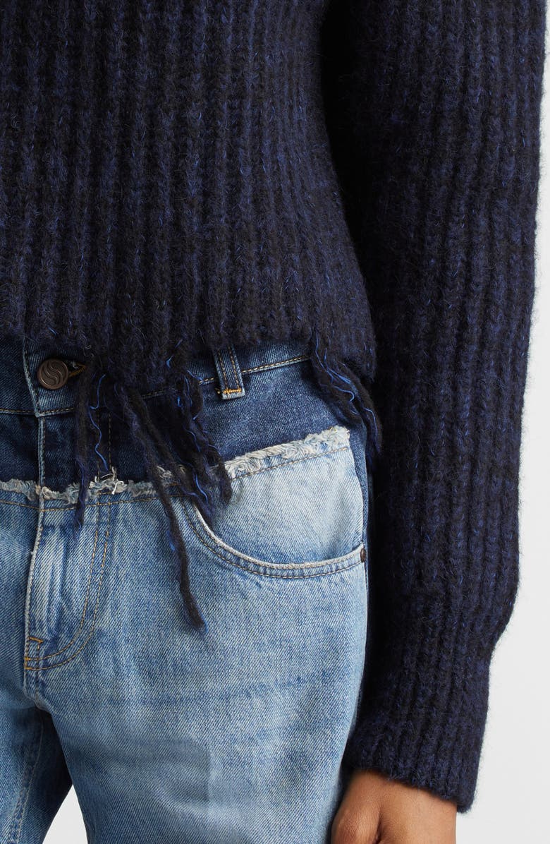 Stella McCartney Tweedy Alpaca Blend Crop Sweater, Alternate, color, 