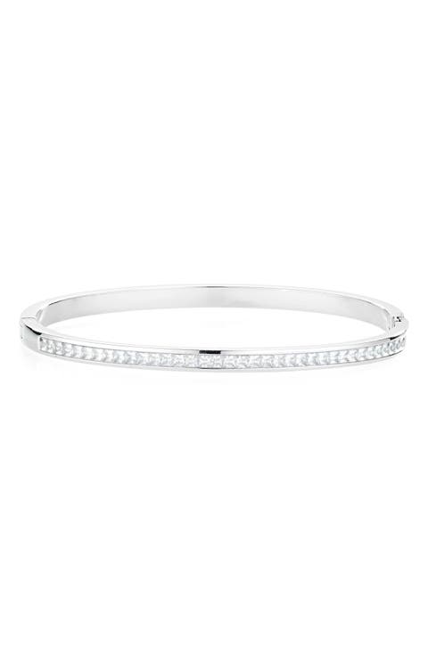 Cubic Zirconia Hinge Bangle