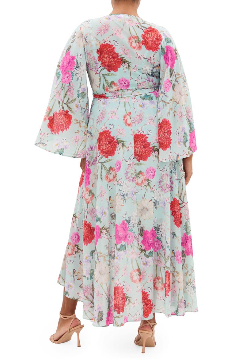 Sienna Wrap Maxi Dress, Alternate, color, MINT BOTANIQUE