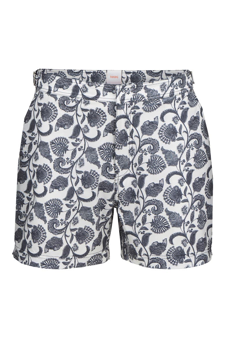 Breeze Floral Swim Trunks, Main, color, SEASHELL