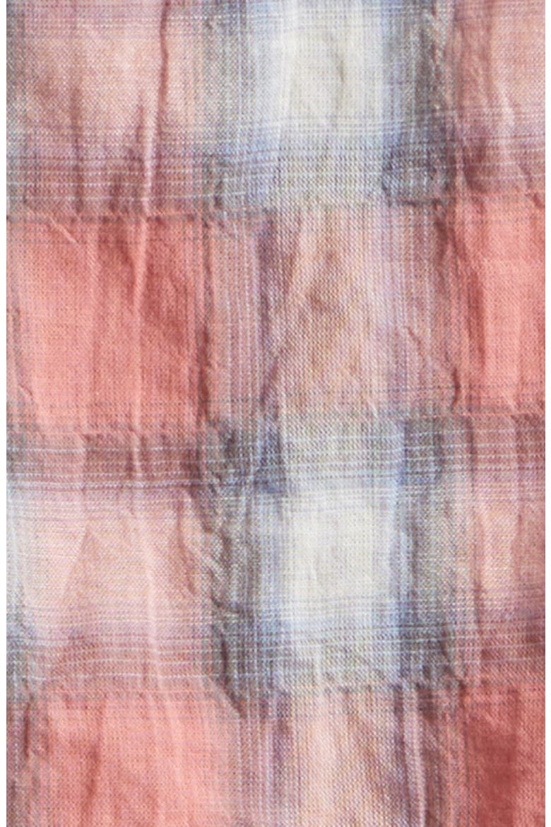 Featherweight Plaid Cotton Button-Up Shirt, Alternate, color, DUSTY RED