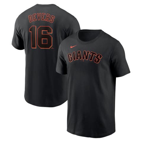 Men's Nike Rafael Devers Black San Francisco Giants  Name & Number T-Shirt