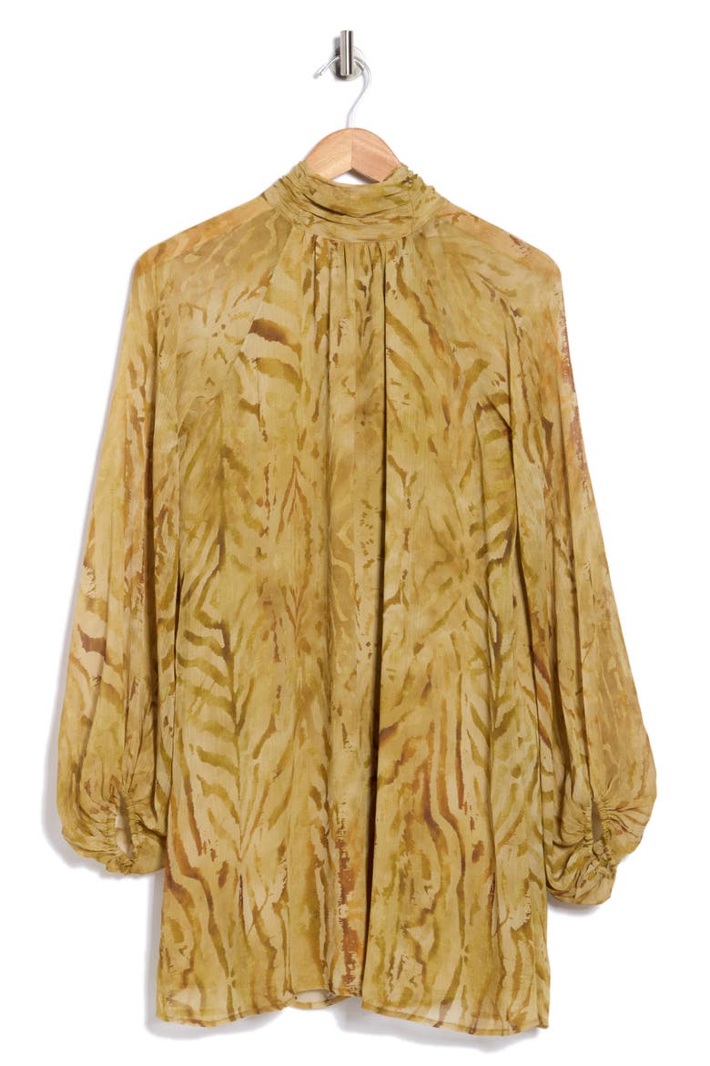 Evelyn Long Sleeve Dress, Alternate, color, MUSTARD