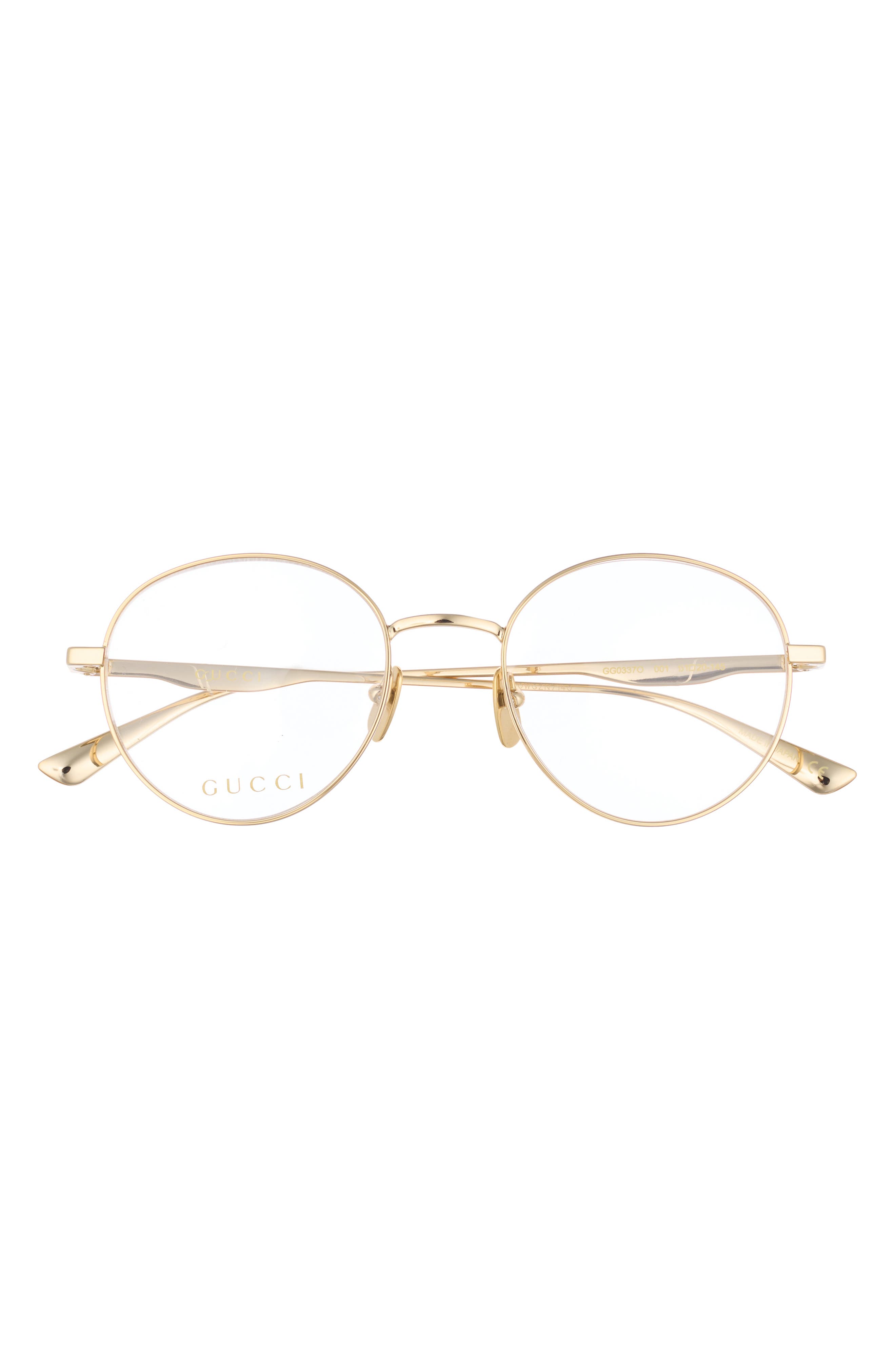 Gucci 51mm Round Metal Optical Frames