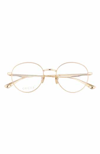 Gucci 51mm Round Metal Optical Frames