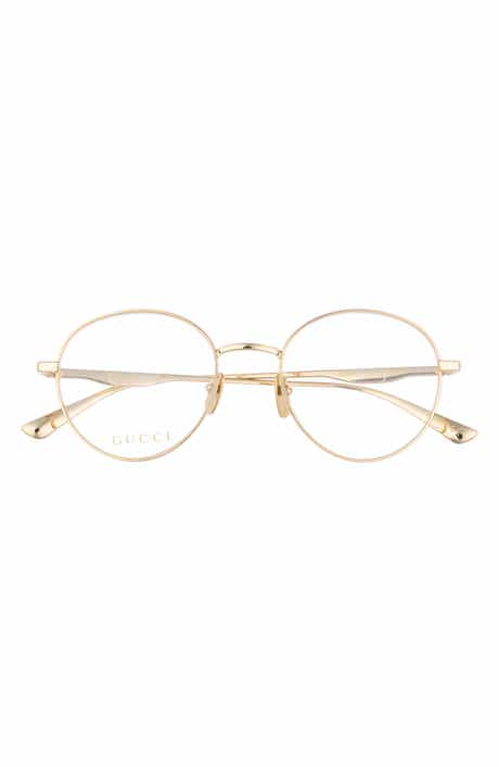 Gucci 51mm Round Metal Optical Frames