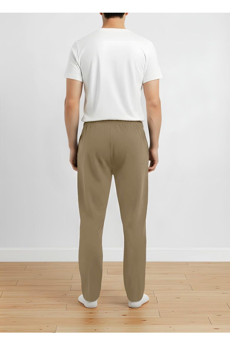 Men's Soft 100% Cotton Athletic Lounge Pocket Pant, Alternate, color, Dark Khaki