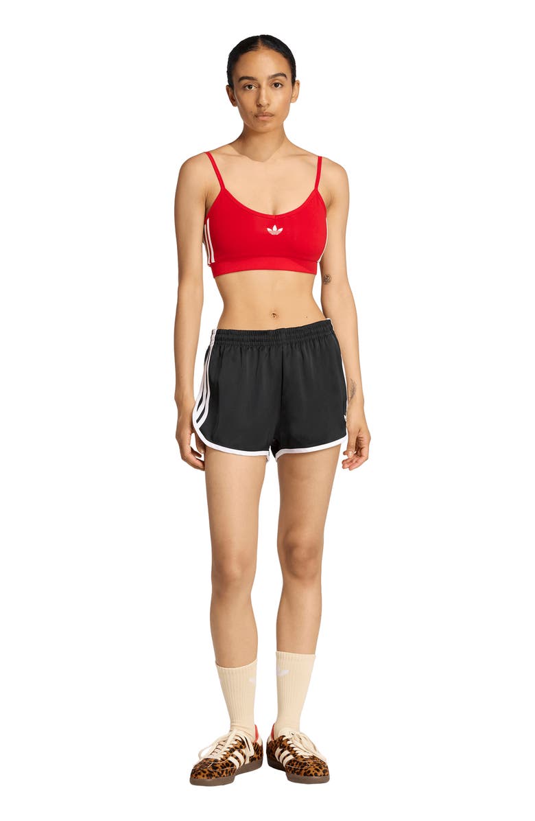 adidas Originals 3-Stripes Sprinter Shorts, Alternate, color, Black/ White
