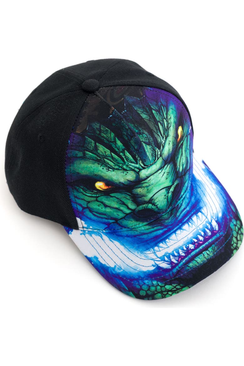 Snapback Baseball Cap, Alternate, color, Godzilla Atomic Green