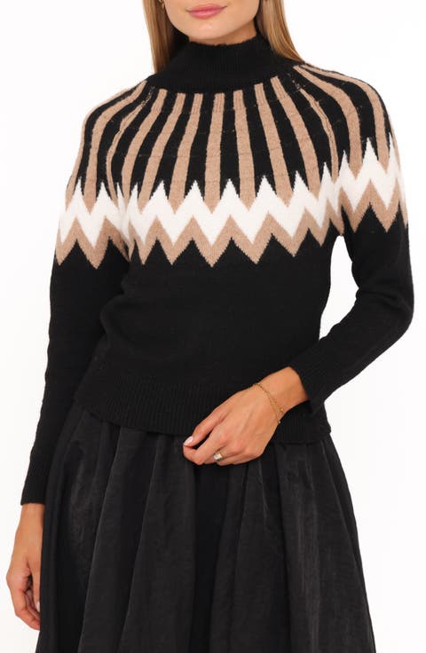 Donner Fair Isle Mock Neck Sweater