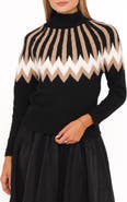 Petal & Pup Donner Fair Isle Mock Neck Sweater