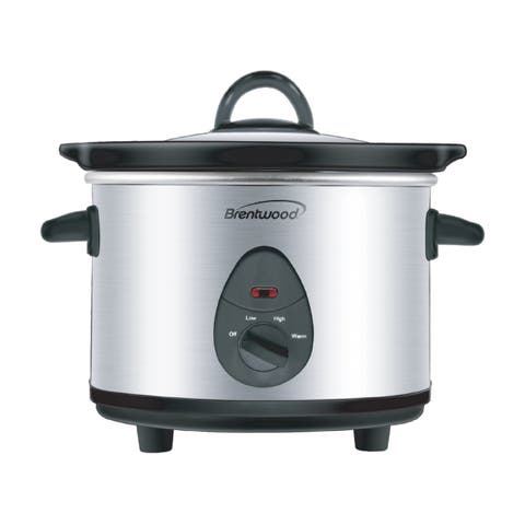 1.5 Quart Slow Cooker in Stainless Steel w/ 3 Settings