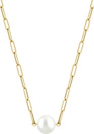 EFFY 14K Yellow Gold Freshwater Pearl Paperclip Necklace